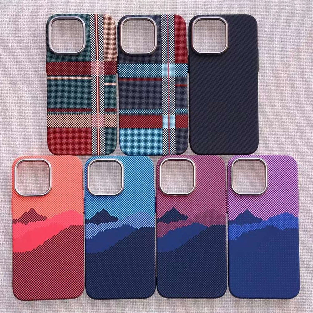ELECTROPRIME For iPhone 15 Kevlar Carbon Fiber Texture MagSafe Magnetic Phone Case(Red)