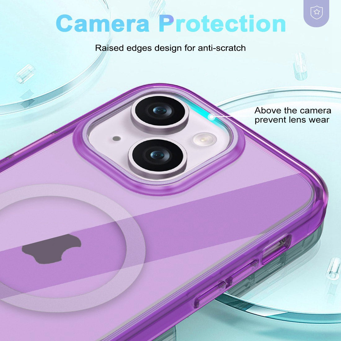 ELECTROPRIME For iPhone 15 Plus Colorful MagSafe Magnetic PC Hybrid TPU Phone Case(Dark Purple)