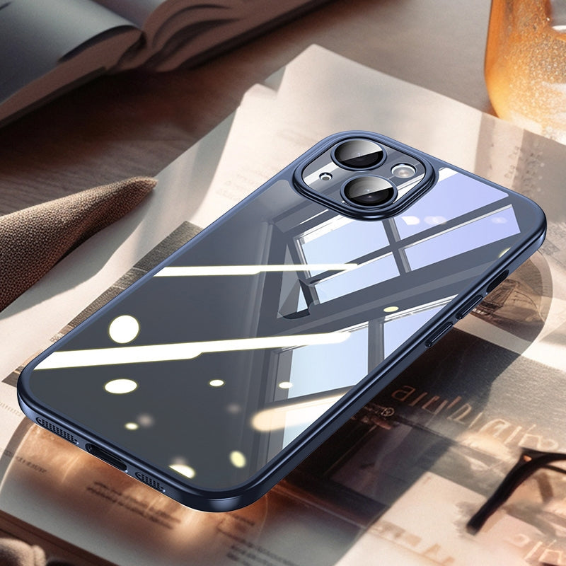 ELECTROPRIME For iPhone 15 SULADA Electroplating Frosted PC + TPU Shockproof Phone Case(Blue)