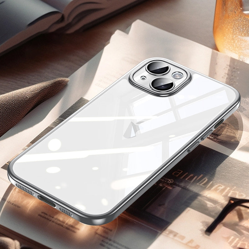 ELECTROPRIME For iPhone 15 SULADA Electroplating Frosted PC + TPU Shockproof Phone Case(Silver)