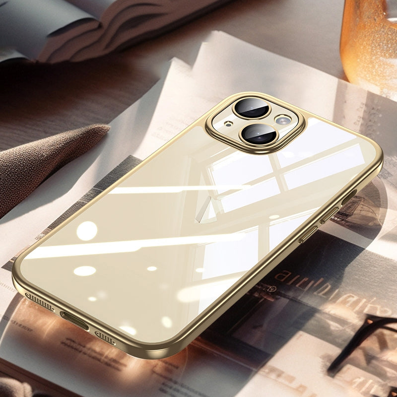 ELECTROPRIME For iPhone 15 Plus SULADA Electroplating Frosted PC + TPU Shockproof Phone Case(Gold)