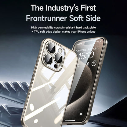 ELECTROPRIME For iPhone 15 Plus SULADA Electroplating Frosted PC + TPU Shockproof Phone Case(Gold)