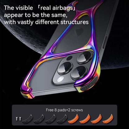 ELECTROPRIME For iPhone 15 Hercules Zinc Alloy Borderless Metal Phone Case(Bright Silver)