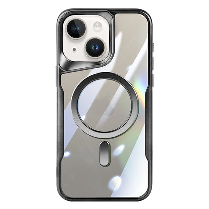 ELECTROPRIME For iPhone 15 Blade MagSafe Magnetic Transparent PC Phone Case(Black)