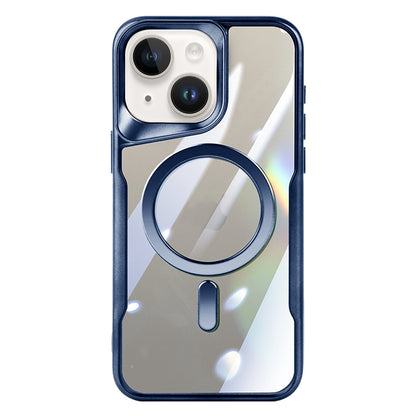 ELECTROPRIME For iPhone 15 Blade MagSafe Magnetic Transparent PC Phone Case(Blue)