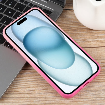 ELECTROPRIME For iPhone 15 Plus Gradient Color Honeycomb Aromatherapy MagSafe Phone Case(Pink+Rose Red)