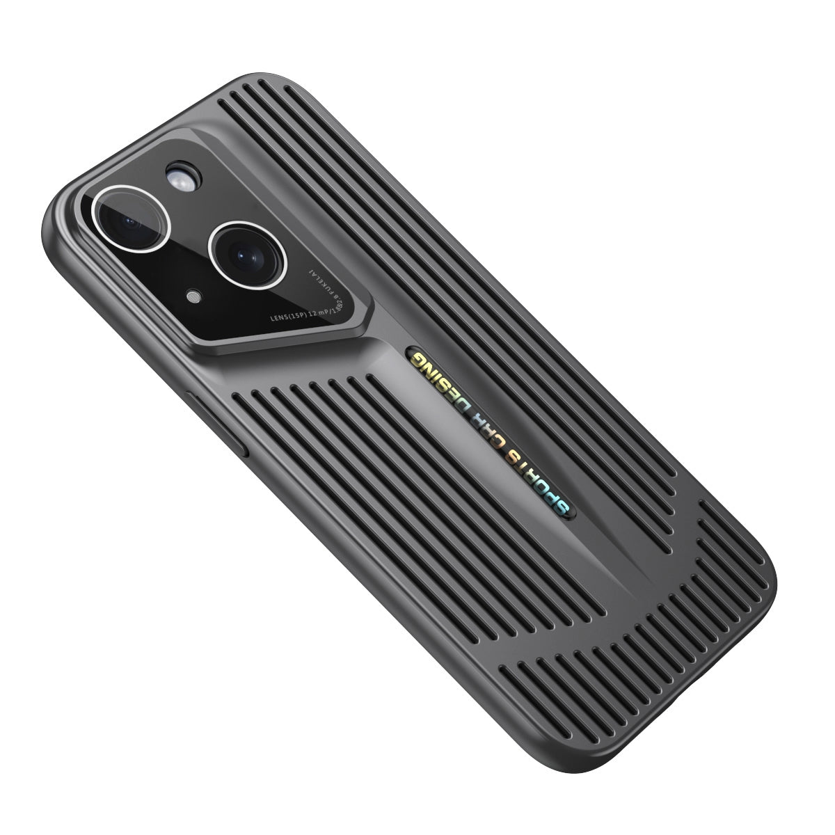 ELECTROPRIME For iPhone 15 Blade Cooling PC Full Coverage Phone Case(Graphite Black)