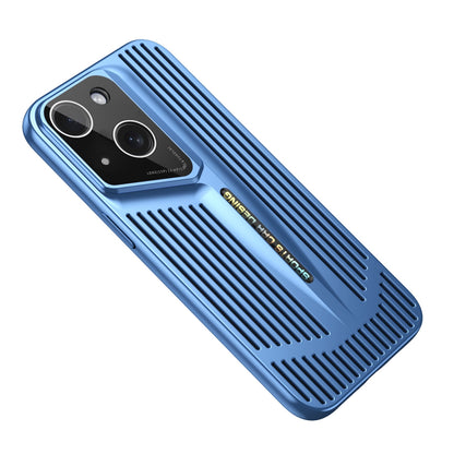 ELECTROPRIME For iPhone 15 Blade Cooling PC Full Coverage Phone Case(Blue)