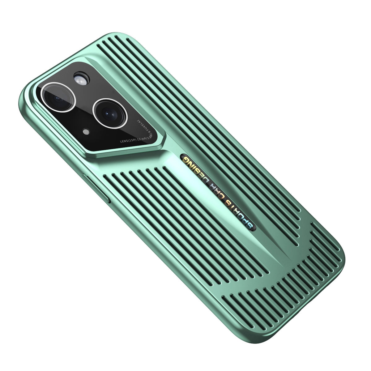 ELECTROPRIME For iPhone 15 Blade Cooling PC Full Coverage Phone Case(Cyan)