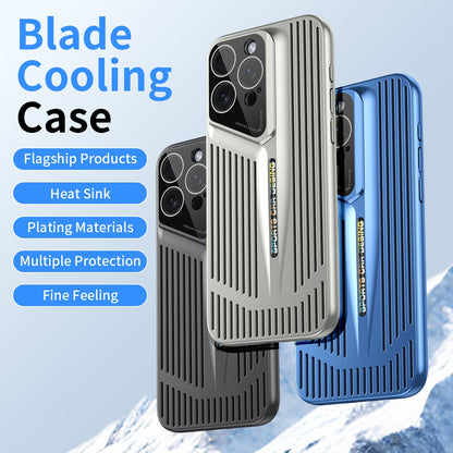 ELECTROPRIME For iPhone 15 Plus Blade Cooling PC Full Coverage Phone Case(Red)