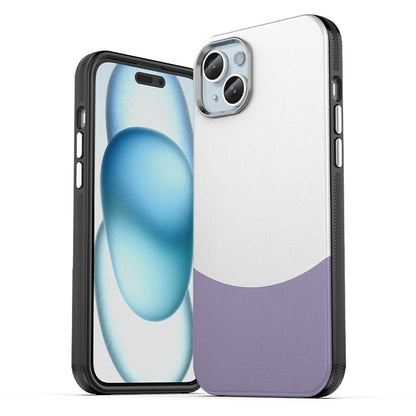ELECTROPRIME For iPhone 15 Plus Leather Texture MagSafe Magnetic TPU + PC Phone Case(Light Purple)
