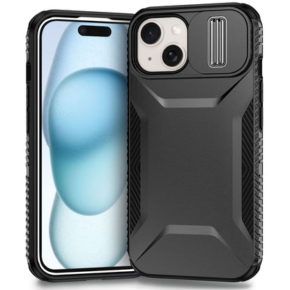 ELECTROPRIME For iPhone 15 Sliding Camshield Phone Case(Black)