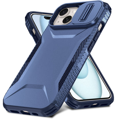 ELECTROPRIME For iPhone 15 Sliding Camshield Phone Case(Blue)