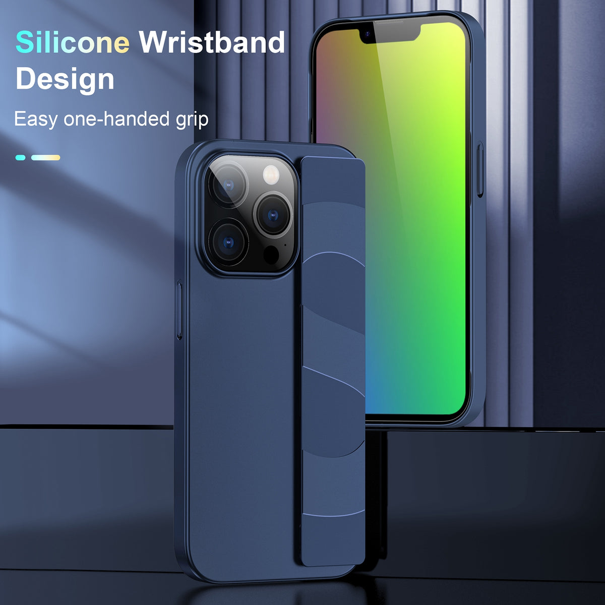 ELECTROPRIME For iPhone 15 Plus Silicone Wristband Holder Phone Case(White)