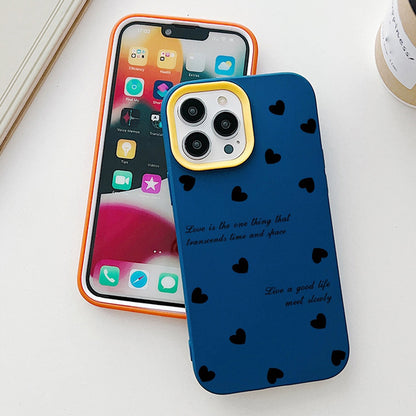 ELECTROPRIME For iPhone 15 Plus Love Hearts PC Hybrid TPU Phone Case(White)