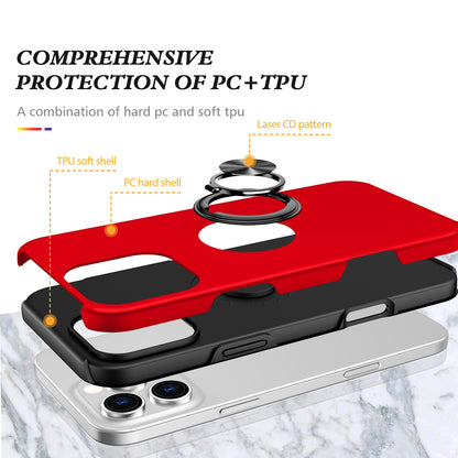 ELECTROPRIME For iPhone 15 Plus Magnetic Ring Holder Phone Case(Red)