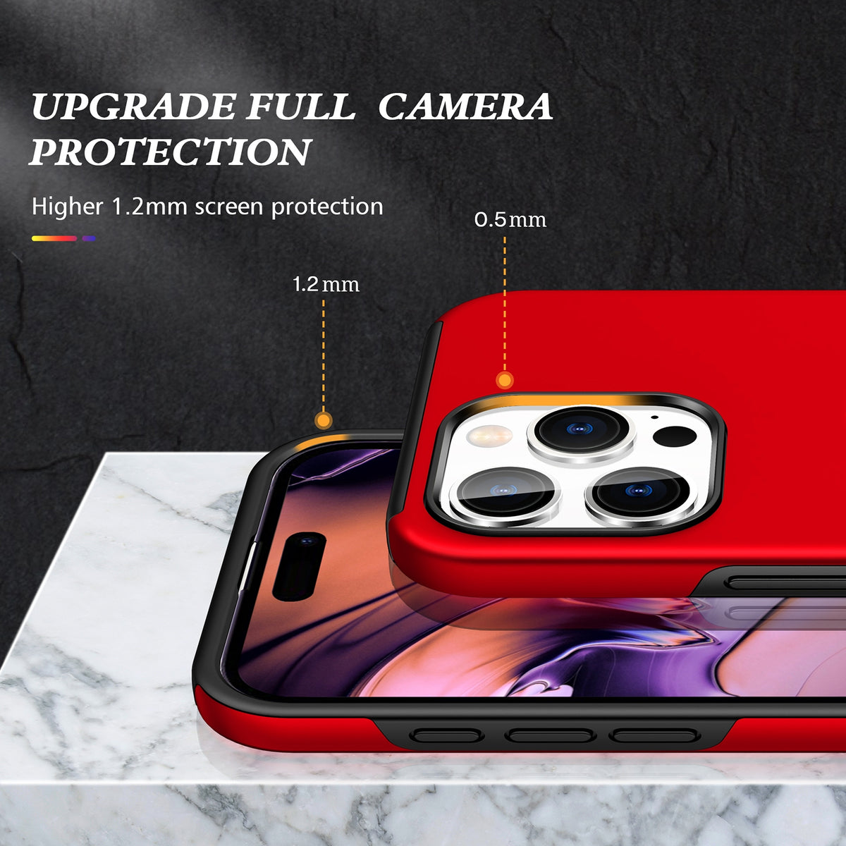 ELECTROPRIME For iPhone 15 Plus Magnetic Ring Holder Phone Case(Red)