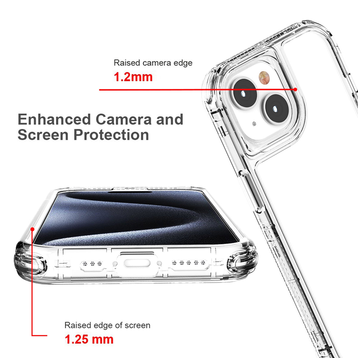 ELECTROPRIME For iPhone 15 Plus Acrylic Transparent Phone Case