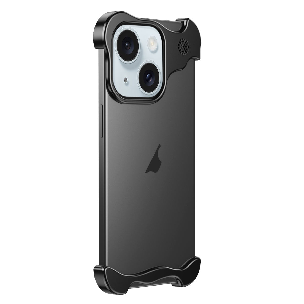 ELECTROPRIME For iPhone 15 Aromatherapy Alloy Frameless Phone Case(Black)