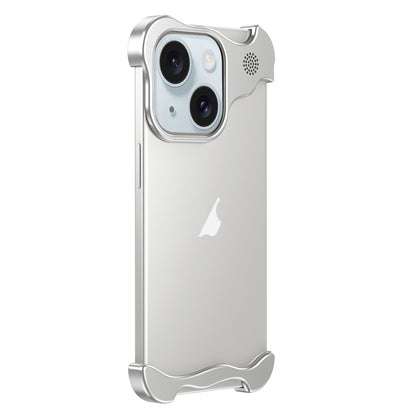 ELECTROPRIME For iPhone 15 Aromatherapy Alloy Frameless Phone Case(Silver)