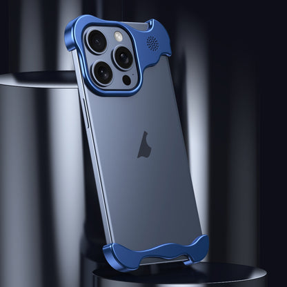 ELECTROPRIME For iPhone 15 Plus Aromatherapy Alloy Frameless Phone Case(Blue)