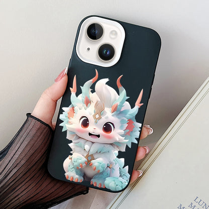 ELECTROPRIME For iPhone 15 Plus Loong Baby PC Hybrid TPU Phone Case(Black)