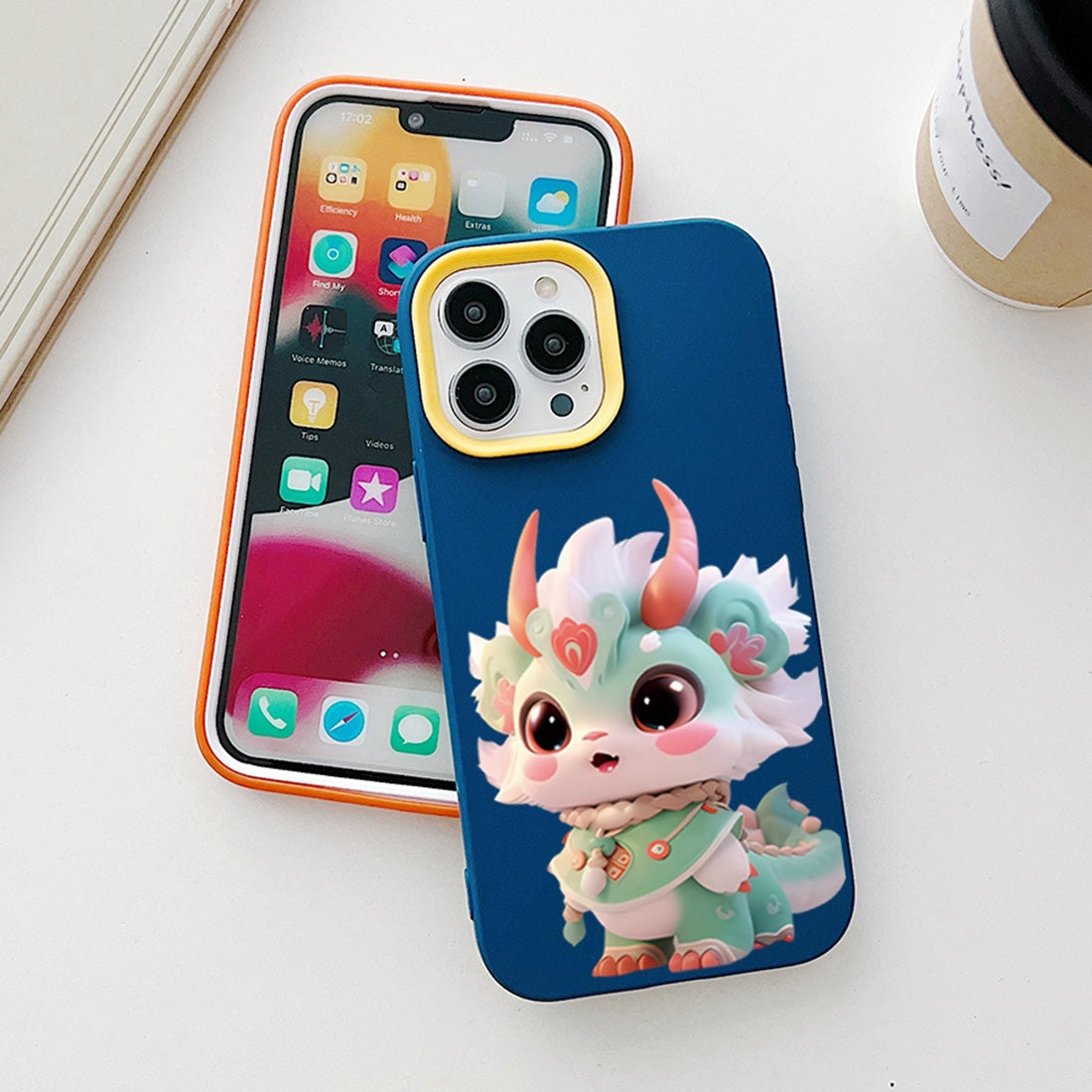 ELECTROPRIME For iPhone 15 Plus Loong Baby PC Hybrid TPU Phone Case(Black)