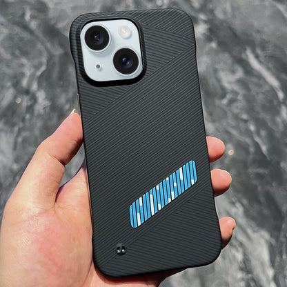 ELECTROPRIME For iPhone 15 Carbon Fiber Frameless Cooling Phone Case(Blue)