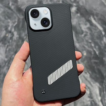 ELECTROPRIME For iPhone 15 Carbon Fiber Frameless Cooling Phone Case(Silver)