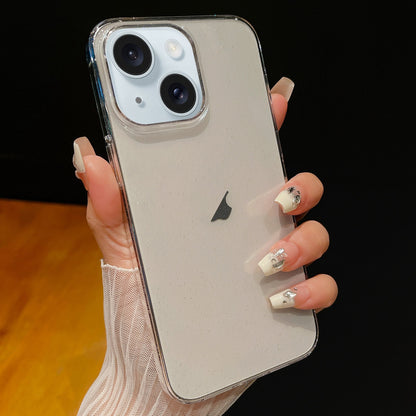 ELECTROPRIME For iPhone 15 Plus Crystal Clear Glitter PC Phone Case(Transparent)