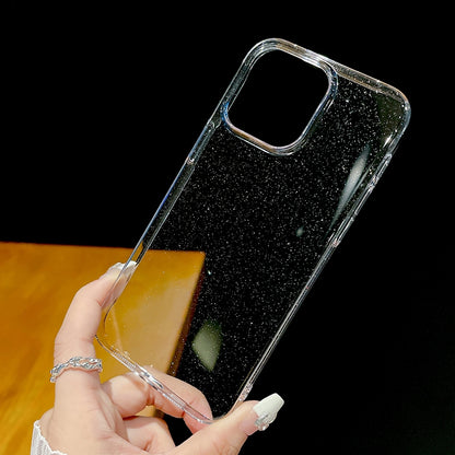 ELECTROPRIME For iPhone 15 Plus Crystal Clear Glitter PC Phone Case(Transparent)