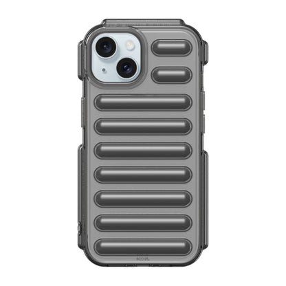 ELECTROPRIME For iPhone 15 Capsule Series Candy Color TPU Phone Case(Transparent Grey)