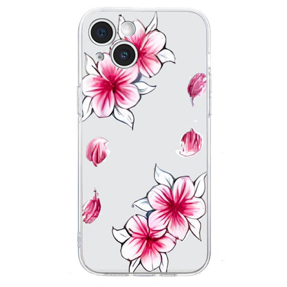 ELECTROPRIME For iPhone 15 Colored Drawing Pattern Transparent TPU Phone Case(Sakura)
