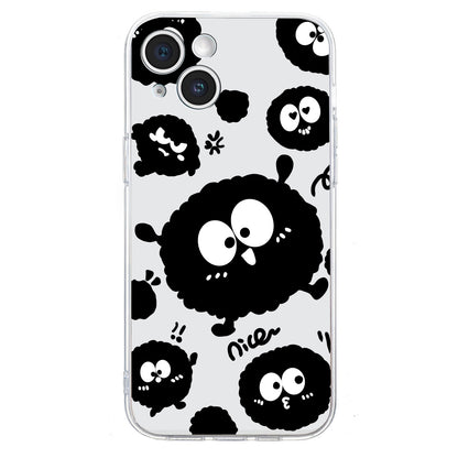 ELECTROPRIME For iPhone 15 Colored Drawing Pattern Transparent TPU Phone Case(Black Eye)