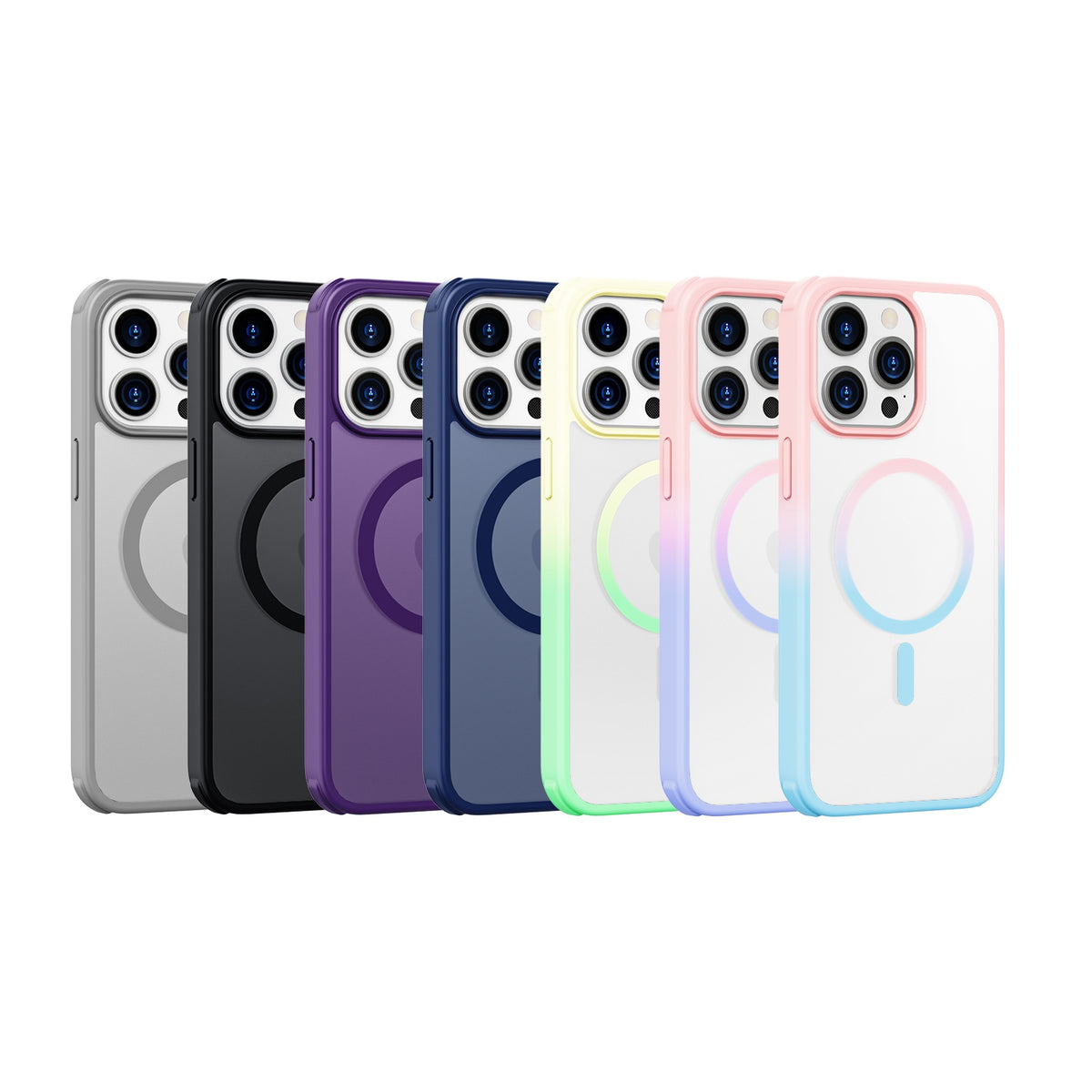 ELECTROPRIME For iPhone 15 Plus Colorful MagSafe PC + TPU Phone Case(Black)