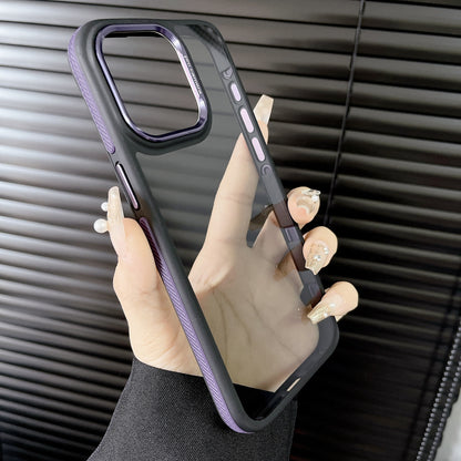 ELECTROPRIME For iPhone 15 Gold Shield 3 in 1 Phone Case(Purple)