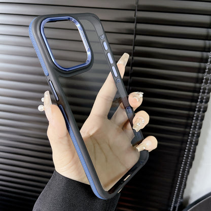 ELECTROPRIME For iPhone 15 Gold Shield 3 in 1 Phone Case(Royal Blue)