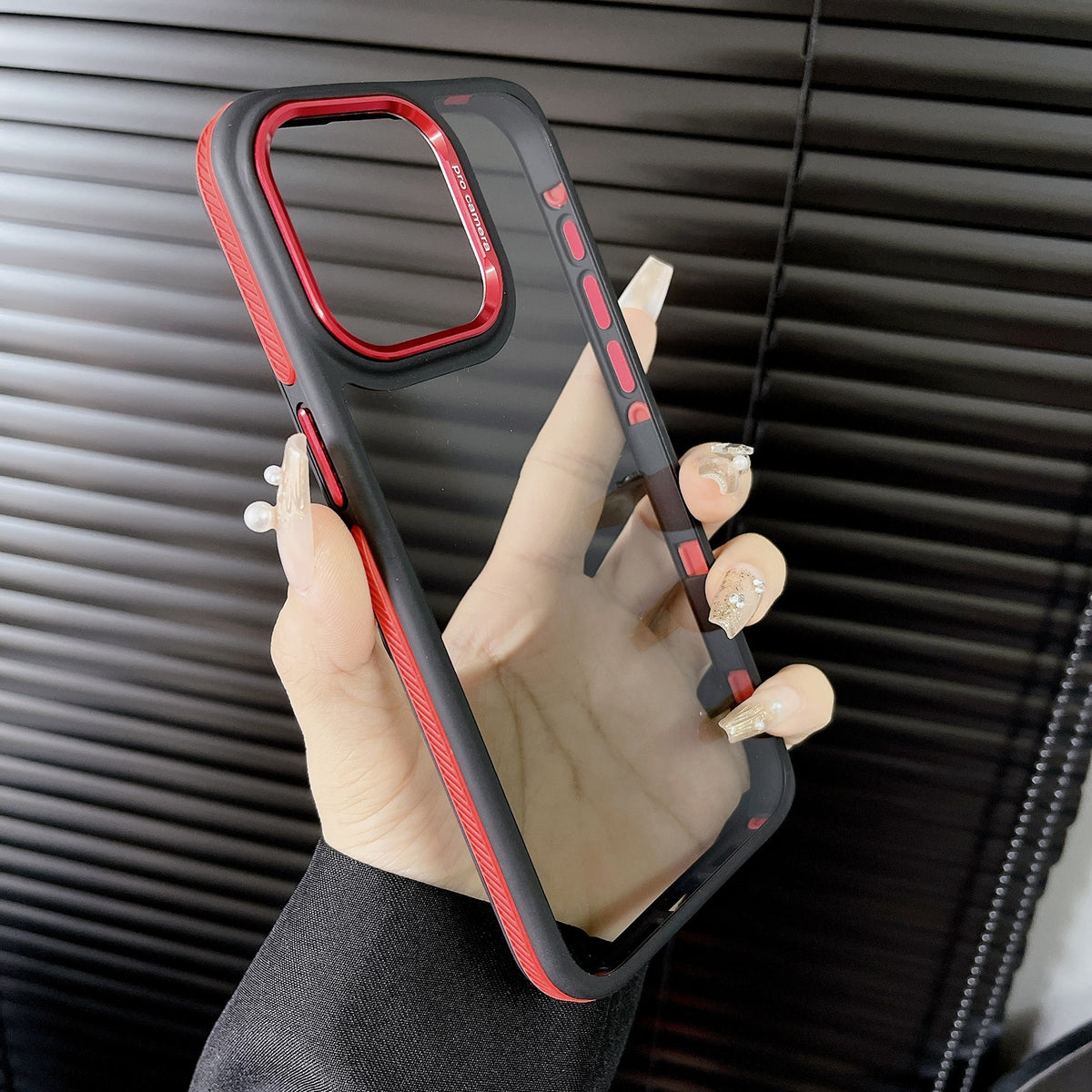 ELECTROPRIME For iPhone 15 Gold Shield 3 in 1 Phone Case(Red)