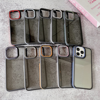 ELECTROPRIME For iPhone 15 Plus Gold Shield 3 in 1 Phone Case(Orange)