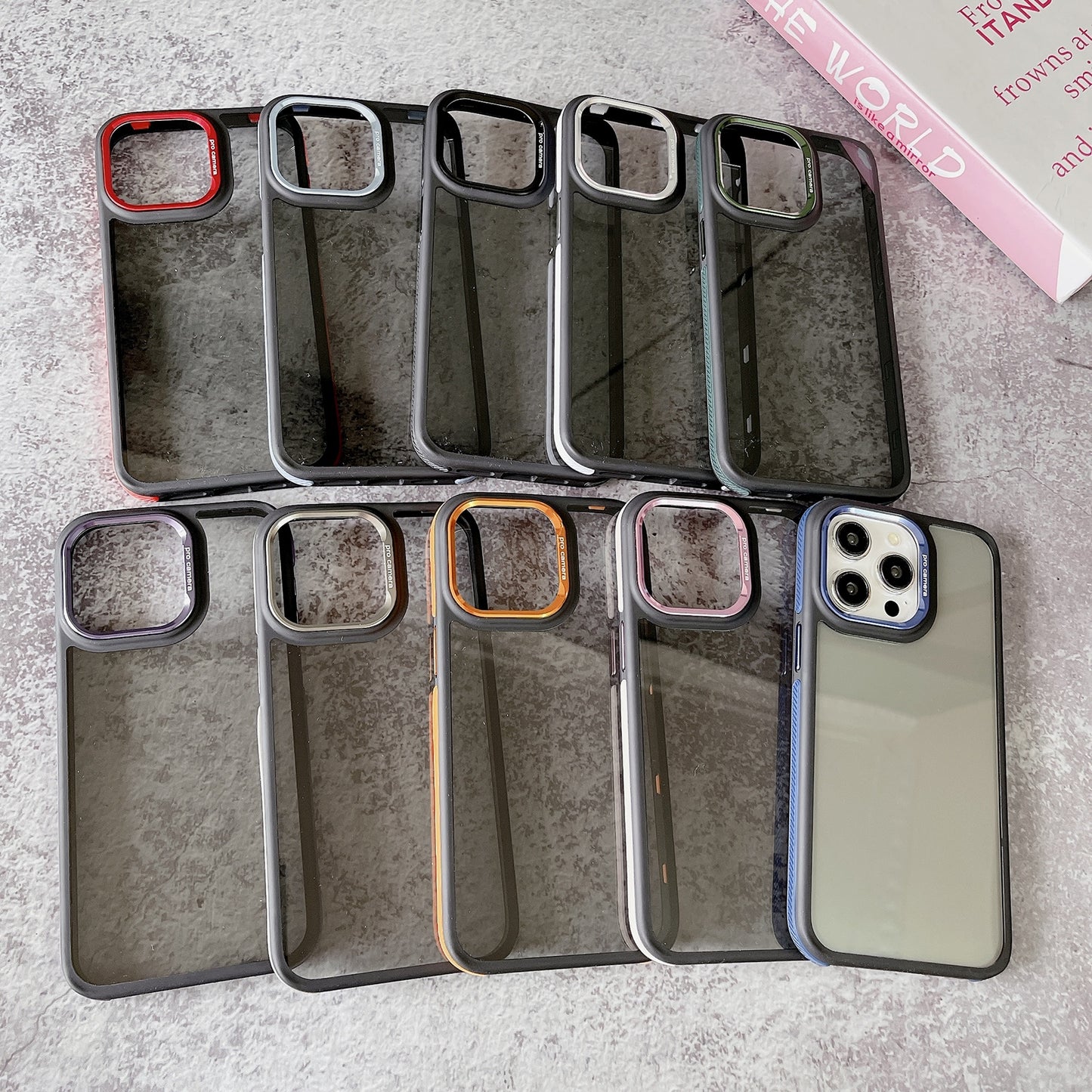ELECTROPRIME For iPhone 15 Gold Shield 3 in 1 Phone Case(White)