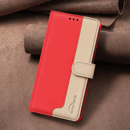 ELECTROPRIME For iPhone 15 Color Matching RFID Anti-theft Leather Phone Case(Red)