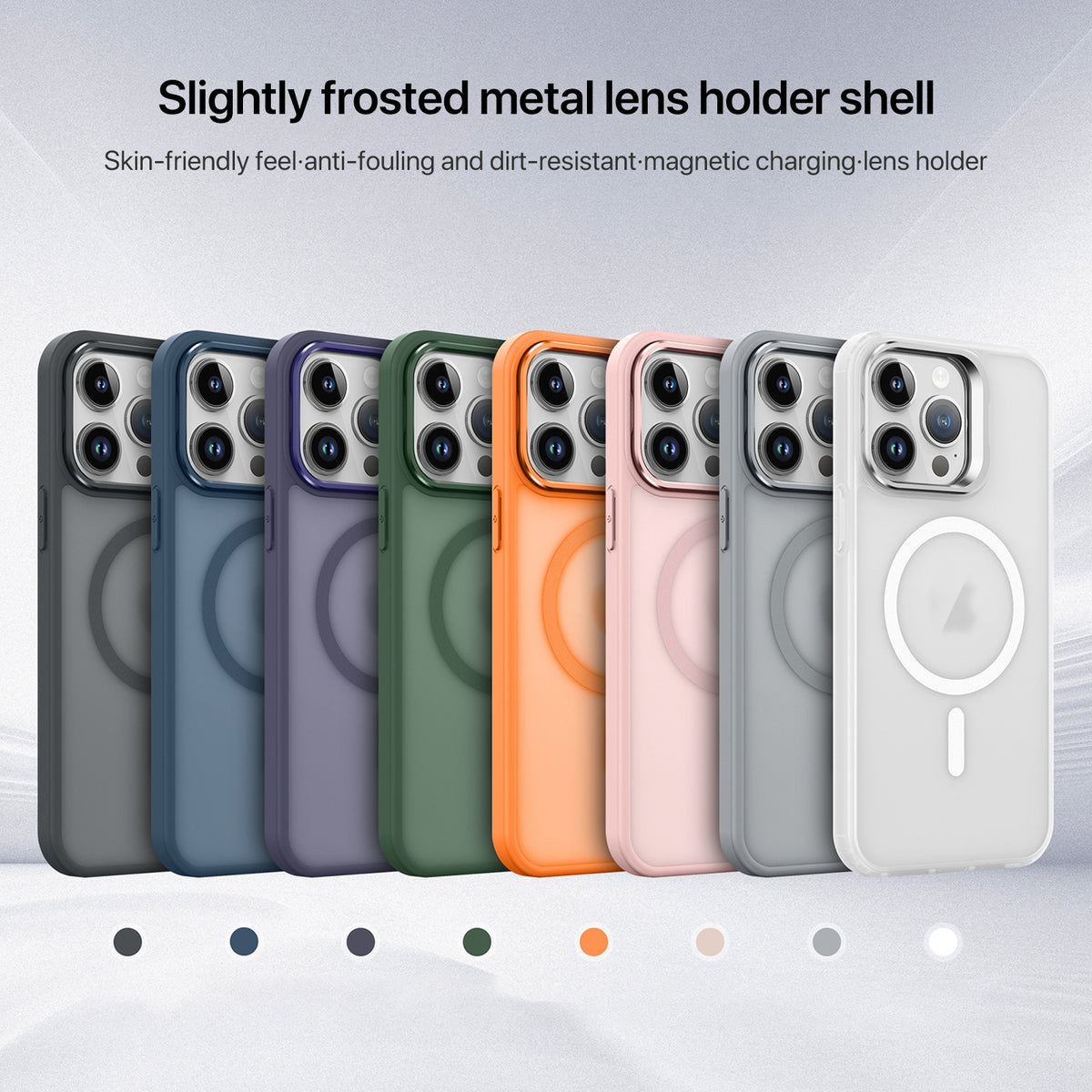ELECTROPRIME For iPhone 15 Plus Skin Feel Lens Holder Magsafe Phone Case(Orange)