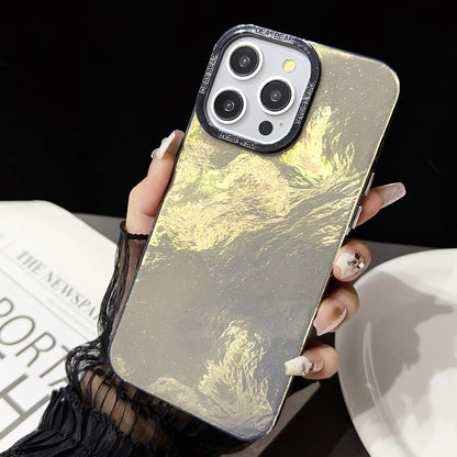 ELECTROPRIME For iPhone 15 Plus Tinfoil Texture Colorful Lens Frame IMD Acrylic Phone Case(Black)