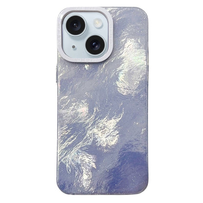 ELECTROPRIME For iPhone 15 Tinfoil Texture Colorful Lens Frame IMD Acrylic Phone Case(Silver)