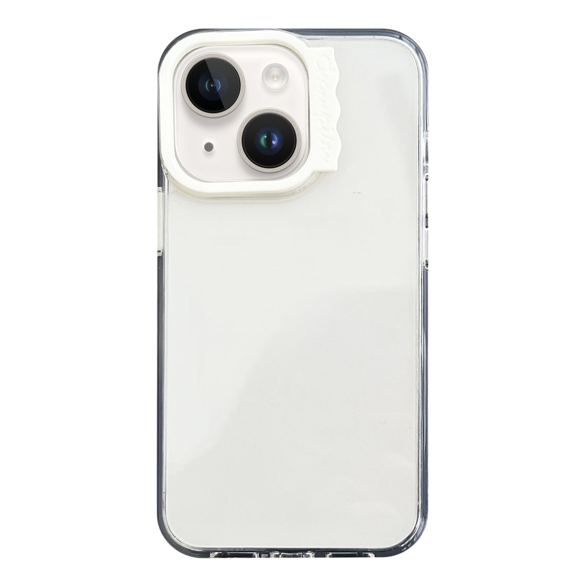 ELECTROPRIME For iPhone 15 Colorful Wavy Circle PC Hybrid TPU Phone Case(White)