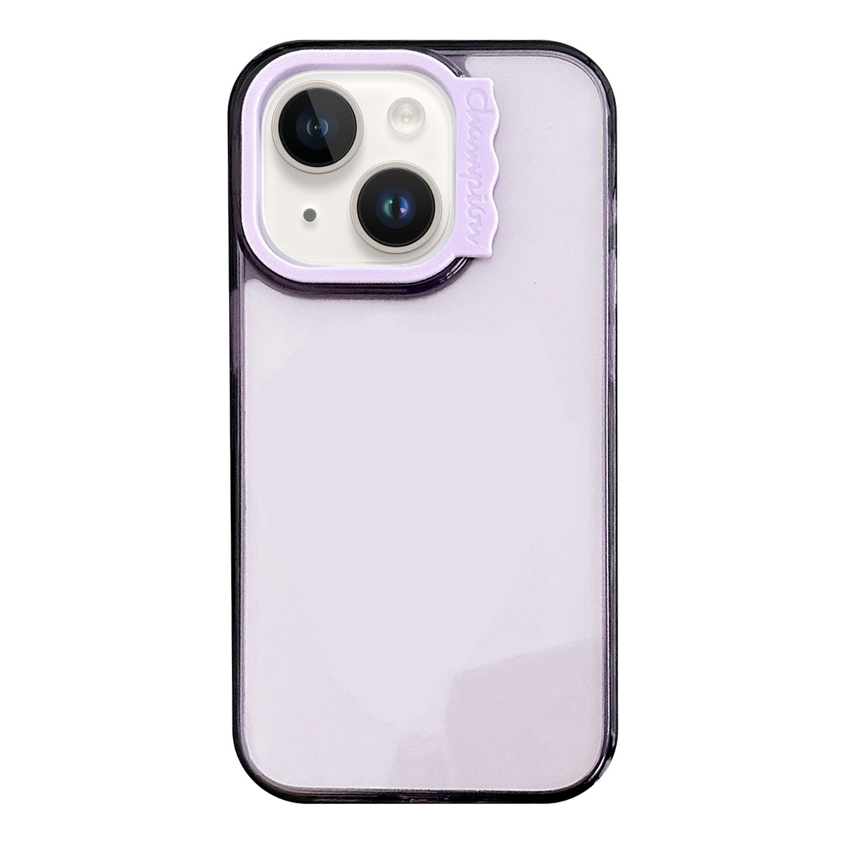 ELECTROPRIME For iPhone 15 Colorful Wavy Circle PC Hybrid TPU Phone Case(Purple)