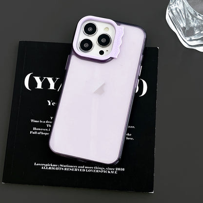 ELECTROPRIME For iPhone 15 Colorful Wavy Circle PC Hybrid TPU Phone Case(Purple)