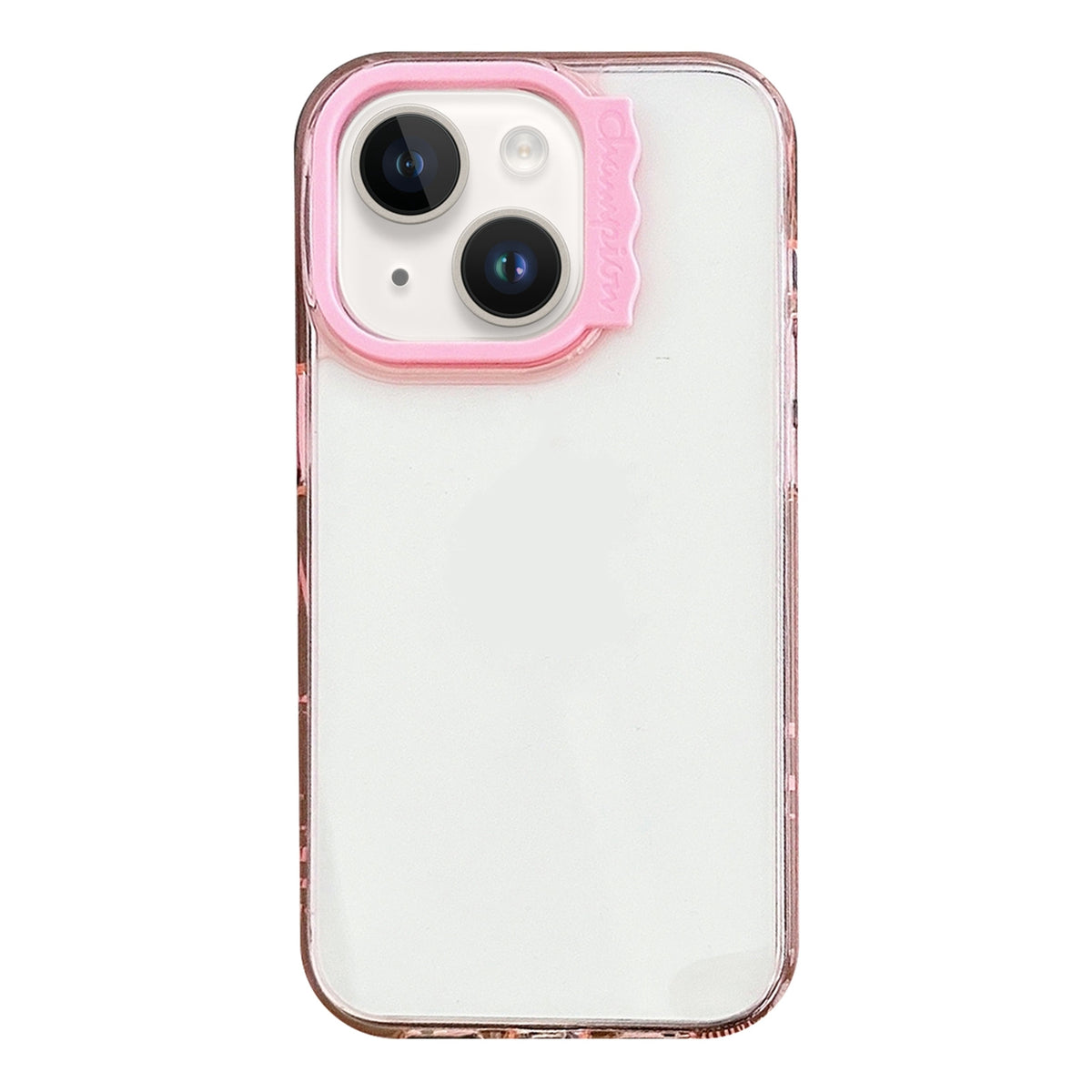 ELECTROPRIME For iPhone 15 Colorful Wavy Circle PC Hybrid TPU Phone Case(Pink)