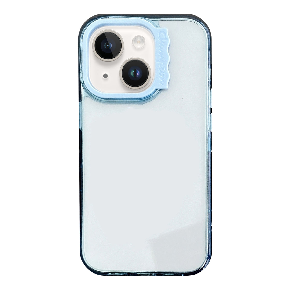 ELECTROPRIME For iPhone 15 Colorful Wavy Circle PC Hybrid TPU Phone Case(Blue)