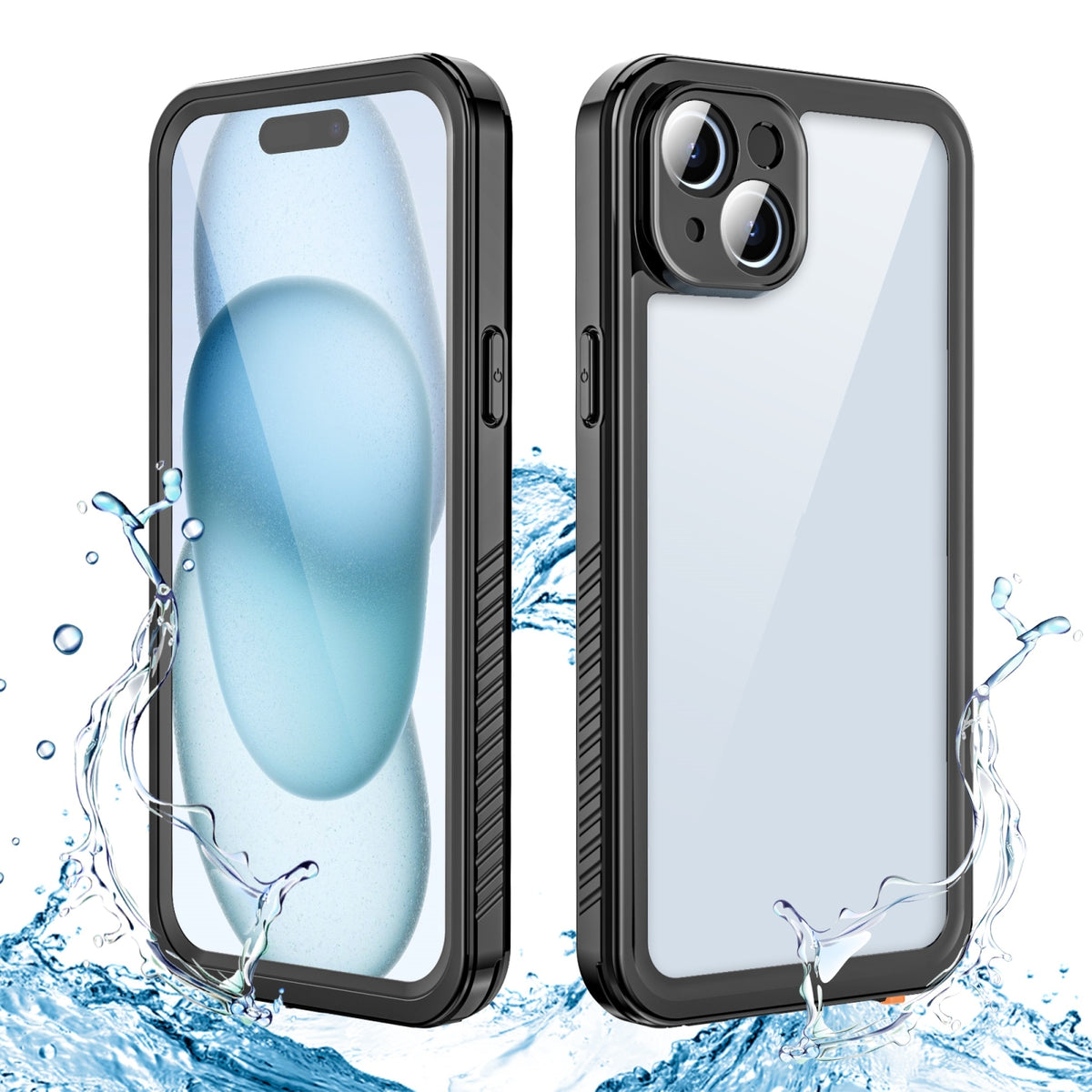 ELECTROPRIME For iPhone 15 Plus RedPepper Shockproof IP68 Waterproof PC + TPU Protective Case(Black)